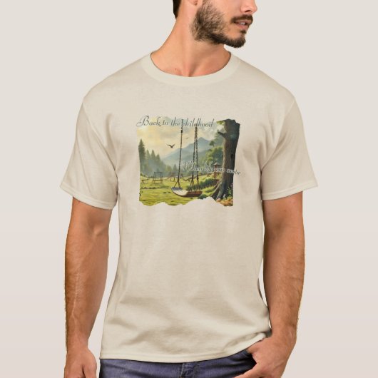 Zoete kinderavonturen in speelse landschappen t-shirt (Voorkant)