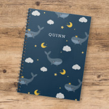 Zoete Kinderen Nacht Lucht Walfis Wolken Maan met 