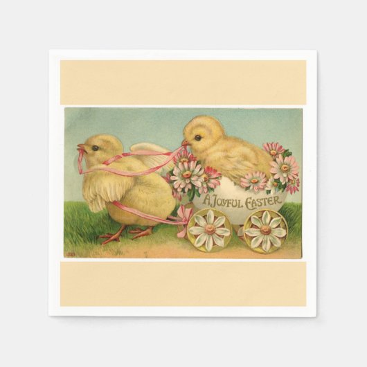  zoete kippen Pasen Servetten (Voorkant)