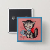 zoete kitkat vierkante button 5,1 cm (Voorkant /achterkant)