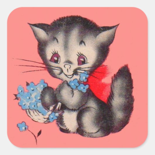 zoete kitkat vierkante sticker (Voorkant)