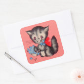 zoete kitkat vierkante sticker (Envelop)