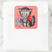 zoete kitkat vierkante sticker (Tas)