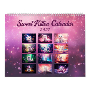 Zoete Kitten 2027 Jaar Magie Kalender