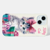 Zoete Kitty Kat Grote Roze Boog Case-Mate iPhone Case (Achterkant (horizontaal))