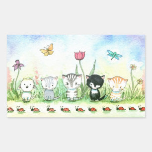 Zoete Kitty Kat Hondje Lieveheersbeestje Stickers