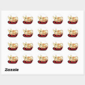 Zoete Kitty Kat Ronde Sticker (Vel)