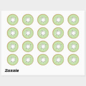 Zoete Kiwi Ronde Sticker (Vel)