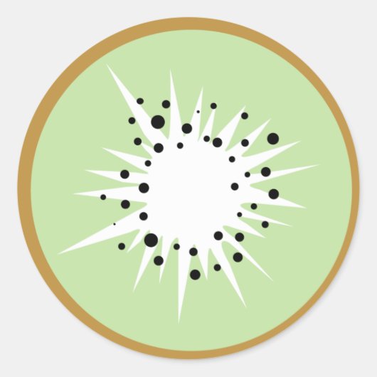 Zoete Kiwi Ronde Sticker (Voorkant)