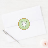Zoete Kiwi Ronde Sticker (Envelop)