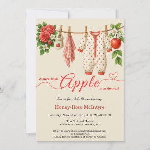 Zoete Kleine Appel Baby Shower Herfst Rustieke B Kaart