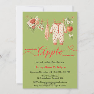 Zoete Kleine Appel Baby Shower Herfst Rustieke B Kaart
