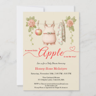 Zoete Kleine Appel Baby Shower Herfst Rustieke B Kaart