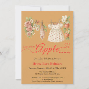 Zoete Kleine Appel Baby Shower Herfst Rustieke B Kaart