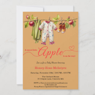 Zoete Kleine Appel Baby Shower Herfst Rustieke B Kaart