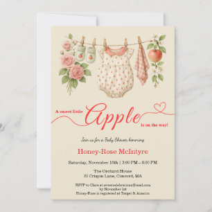 Zoete Kleine Appel Baby Shower Herfst Rustieke B Kaart