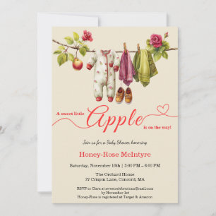 Zoete Kleine Appel Baby Shower Herfst Rustieke B Kaart