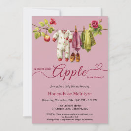 Zoete Kleine Appel Baby Shower | Herfst Rustieke B Kaart