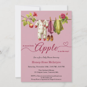 Zoete Kleine Appel Baby Shower Herfst Rustieke B Kaart