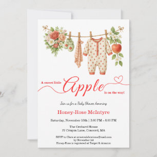 Zoete Kleine Appel Baby Shower Herfst Rustieke B Kaart