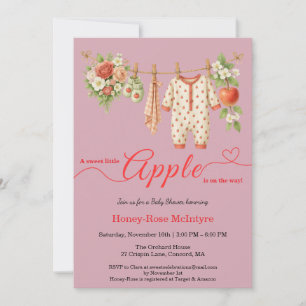 Zoete Kleine Appel Baby Shower Herfst Rustieke B Kaart