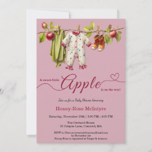 Zoete Kleine Appel Baby Shower Herfst Rustieke B Kaart