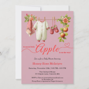 Zoete Kleine Appel Baby Shower Herfst Rustieke B Kaart