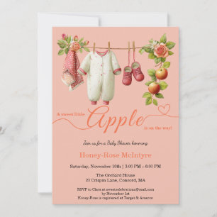 Zoete Kleine Appel Baby Shower Herfst Rustieke B Kaart