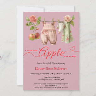 Zoete Kleine Appel Baby Shower Herfst Rustieke B Kaart