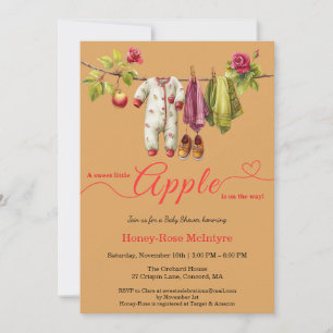 Zoete Kleine Appel Baby Shower Herfst Rustieke B Kaart