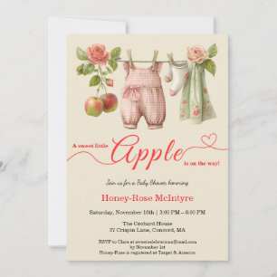 Zoete Kleine Appel Baby Shower Herfst Rustieke B Kaart