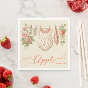 Zoete Kleine Appel Baby Shower Herfst Rustieke B Servet