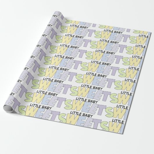 Zoete Kleine Baby Cadeaupapier (Uitgerold)