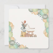 Zoete Kleine Baby Shower Kaart (Achterkant)