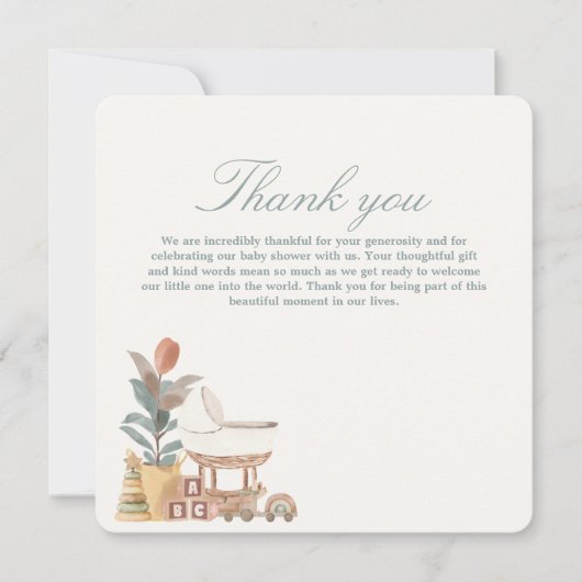 Zoete Kleine Baby Shower Kaart (Voorkant)
