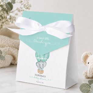Zoete Kleine Bedankt Groene Olifant Baby Shower Bedankdoosjes