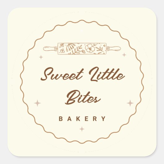 Zoete Kleine Beetjes Bakkerij Logo Sticker (Voorkant)