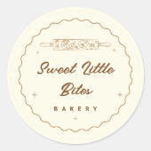 Zoete Kleine Beetjes Bakkerij Logo Sticker (Voorkant)