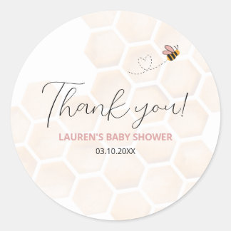 Zoete Kleine Bij Baby Shower Bedankt Sticker