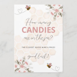 Zoete Kleine Bij Baby Shower Raadspel Kaart