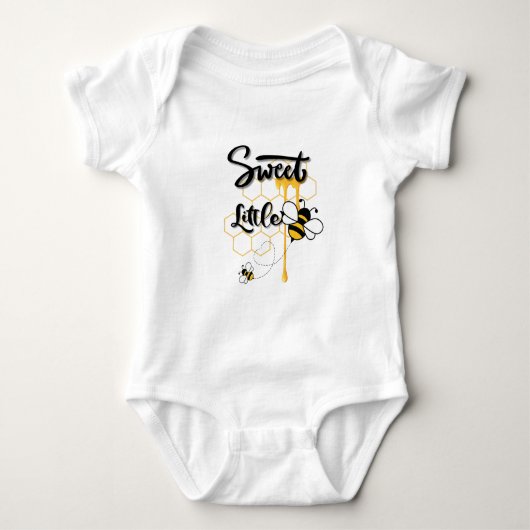 Zoete kleine bij T-shirt baby bodypakje (Voorkant)