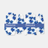 Zoete kleine blauwe doos met bloemen bedankdoosjes (Uitgevouwen)