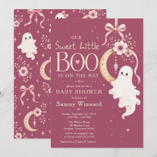 Zoete Kleine Boe Bloemige Baby Shower Kaart