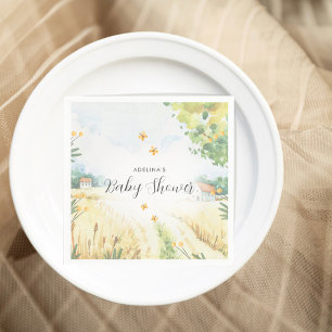 Zoete Kleine Boerderij Baby Shower Servet