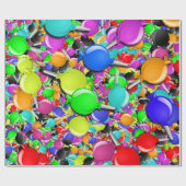 Zoete Kleine Candystickers Cadeaupapier (Vlak)