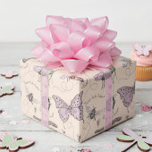 Zoete kleine Critter Delicate Blush Roze & Cream Cadeaupapier