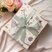 Zoete kleine Critter Delicate Blush Roze & Cream Cadeaupapier