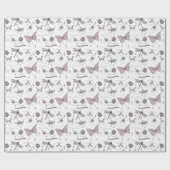 Zoete kleine Critter Delicate Blush Roze & Wit Cadeaupapier (Vlak)