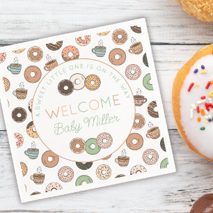 Zoete Kleine Eén Donuts Baby Shower Persoonlijk Servet