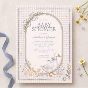 Zoete Kleine Eendje Jongen Baby Shower Kaart